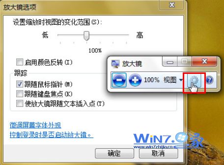 设置放大镜 设置放大镜